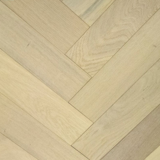Herringbone Oak Scandic White Brushed & UV Oiled